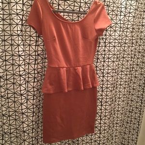 Peplum mauve dress